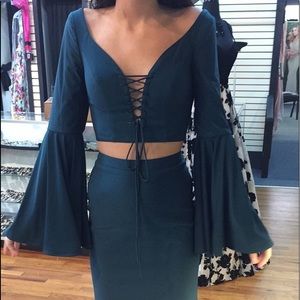 Hunter Green Homecoming Dress